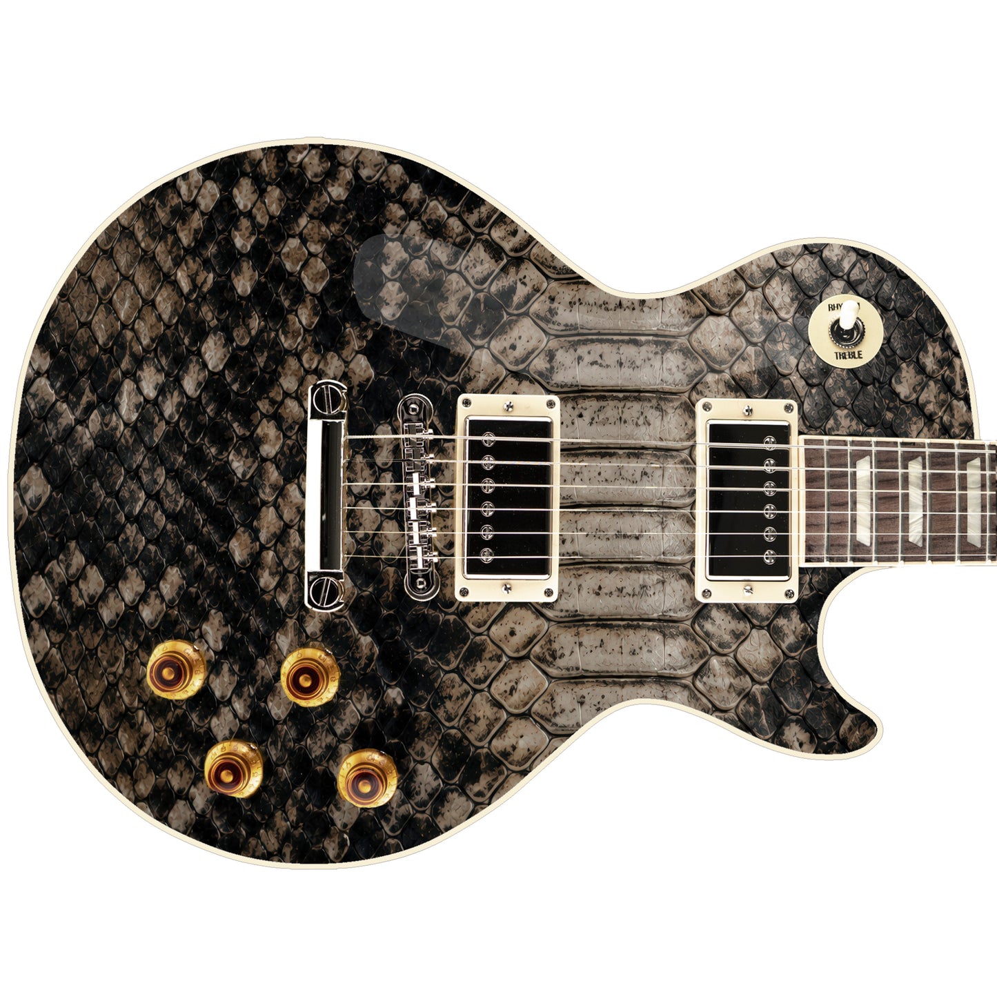 Guitar Skin Wraps The Cobra Strike Laminated Airlease Vinyl Print for Guitars or Bass