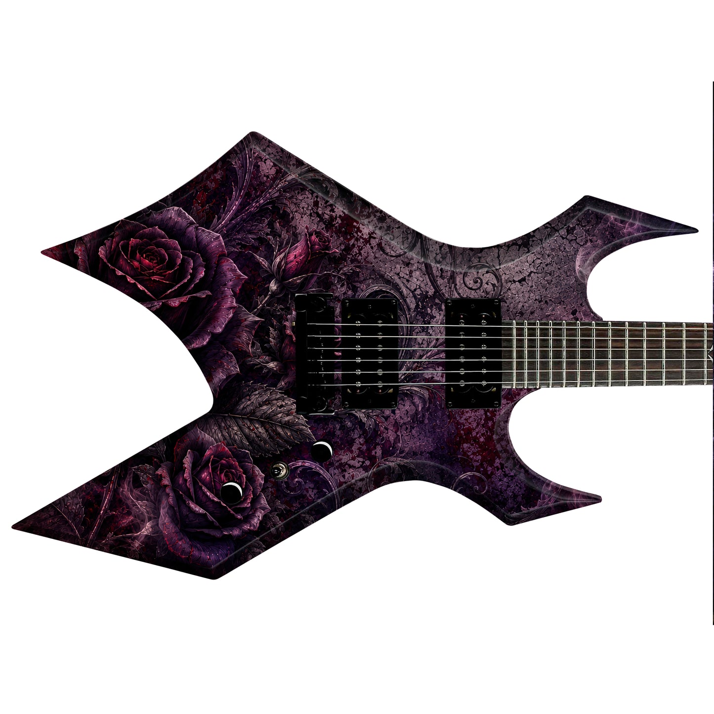 Guitar Skin Wraps The Gothic Roses Airlease Vinyl Print for Guitars or Bass