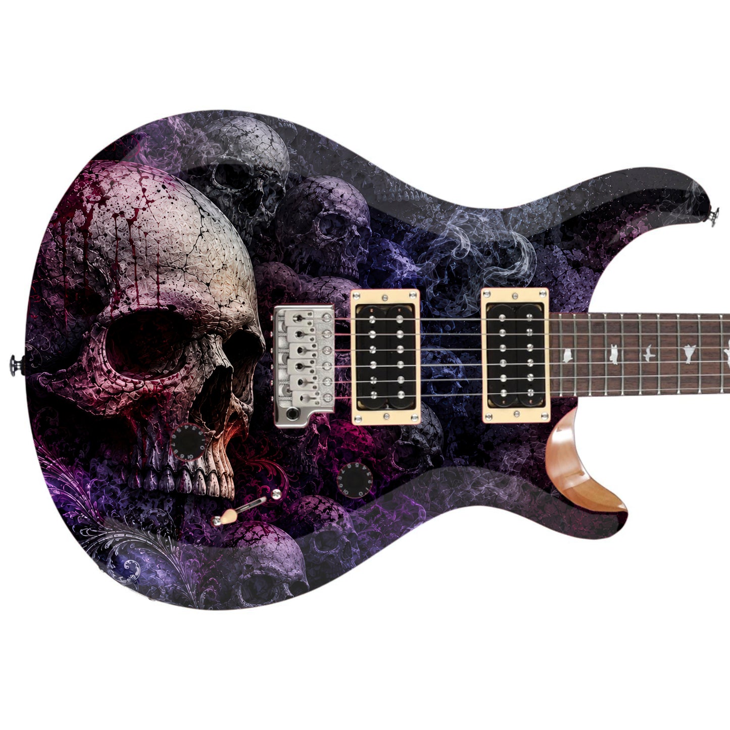 Guitar Skin Wraps The Metal Skull Airlease Vinyl Print for Guitars or Bass