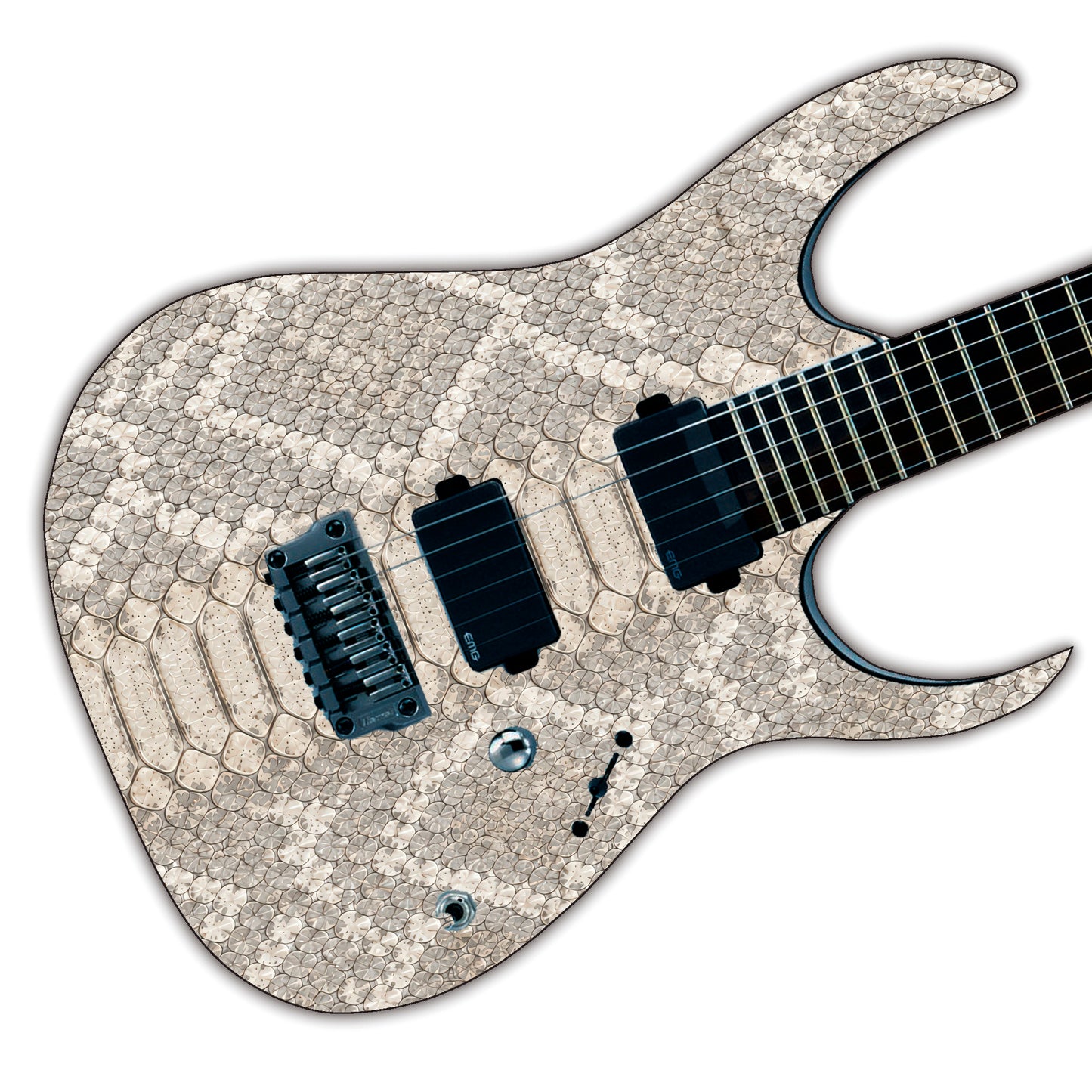Custom Guitar Wrap The White Python Airlease Laminated Vinyl Print for Guitars or Bass