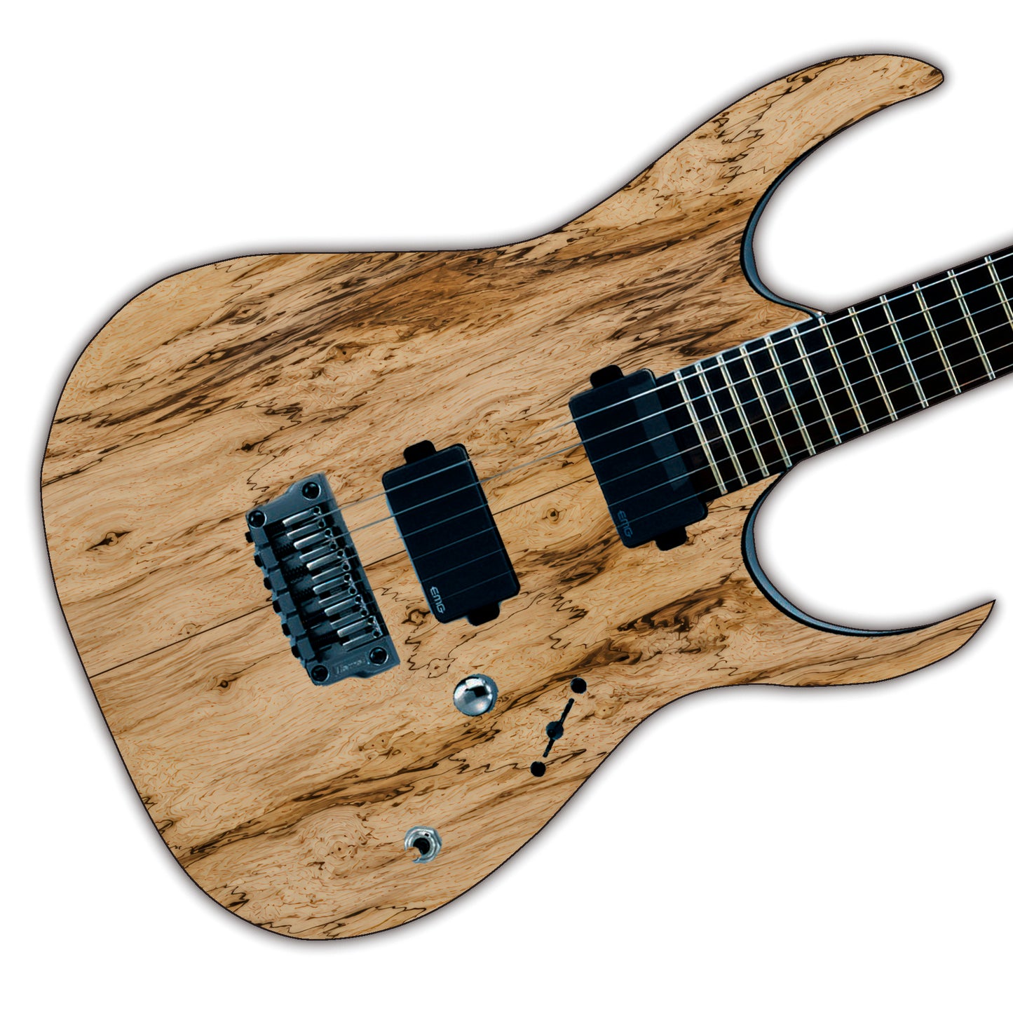 Custom Guitar Wrap The Spalted Maple Laminated Airlease Vinyl Print for Guitars or Bass Mod