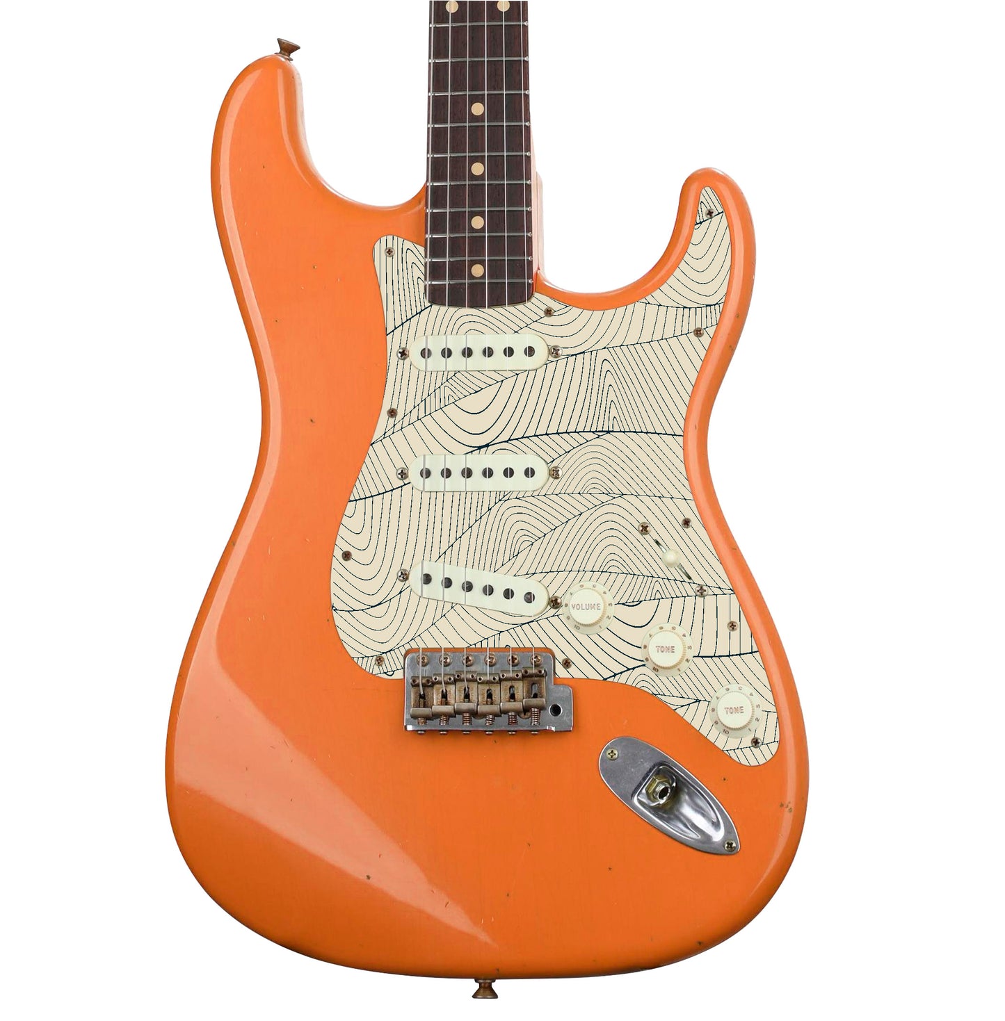 Guitar Custom PickGuard Sticker Skins. Customise your own existing Pickguard, Headstock, Tremolo Cover plate. The Swirls PK12