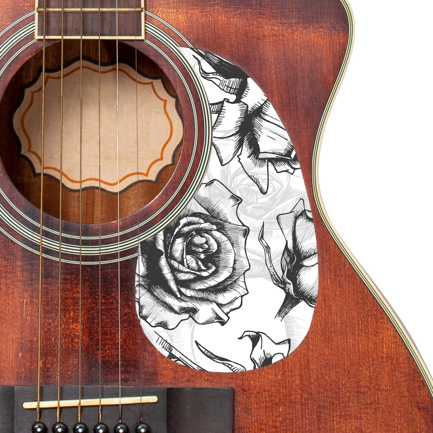 Guitar Custom PickGuard Sticker Skins. Customise your own existing Pickguard, Headstock, Tremolo Cover plate. The Roses PK13