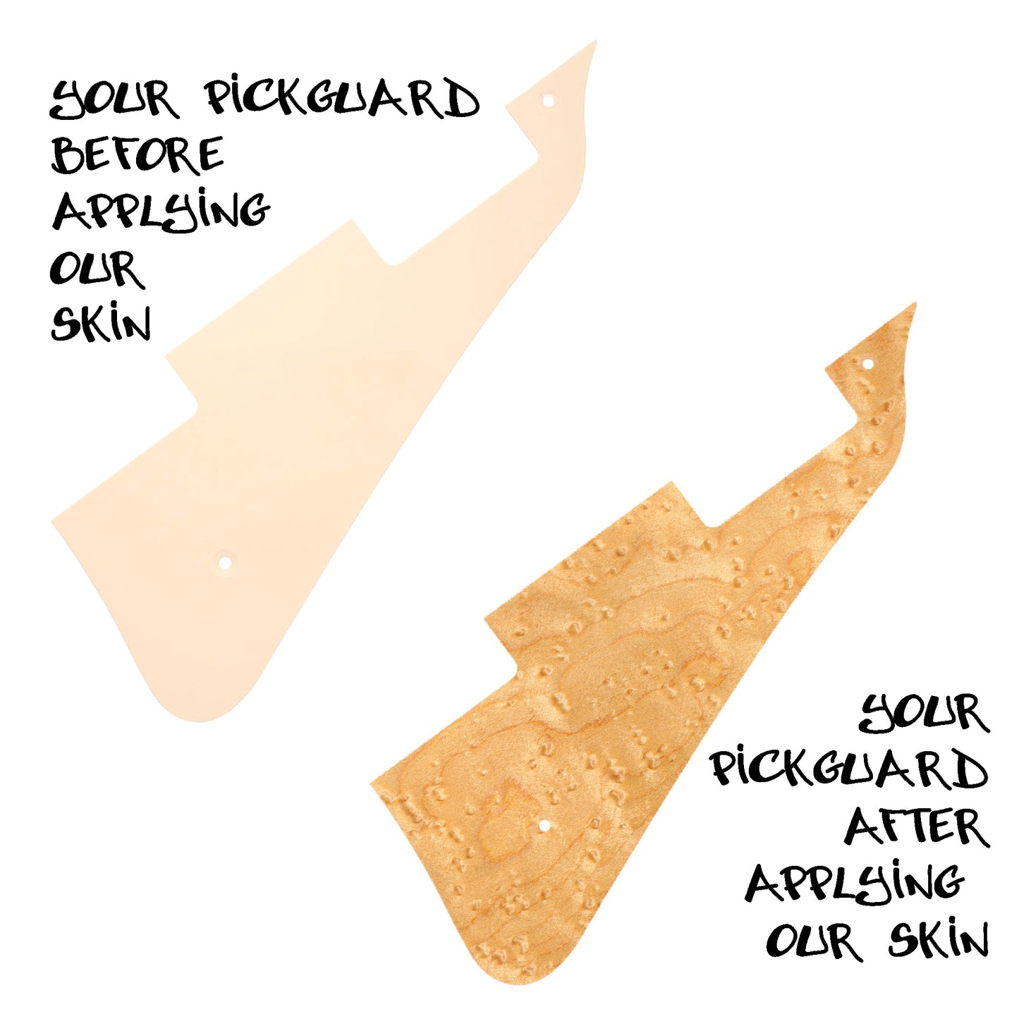 Guitar Custom PickGuard Sticker Skins. Customise your own existing Pickguard, Headstock, Tremolo Cover plate. The Wood Grain PK18