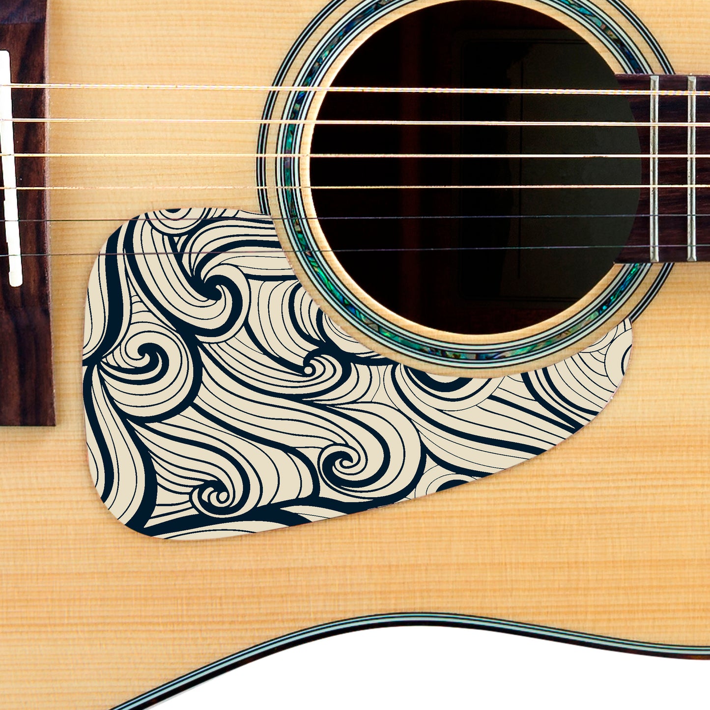 Guitar Custom PickGuard Sticker Skins. Customise your own existing Pickguard, Headstock, Tremolo Cover plate. The Swirls PK11