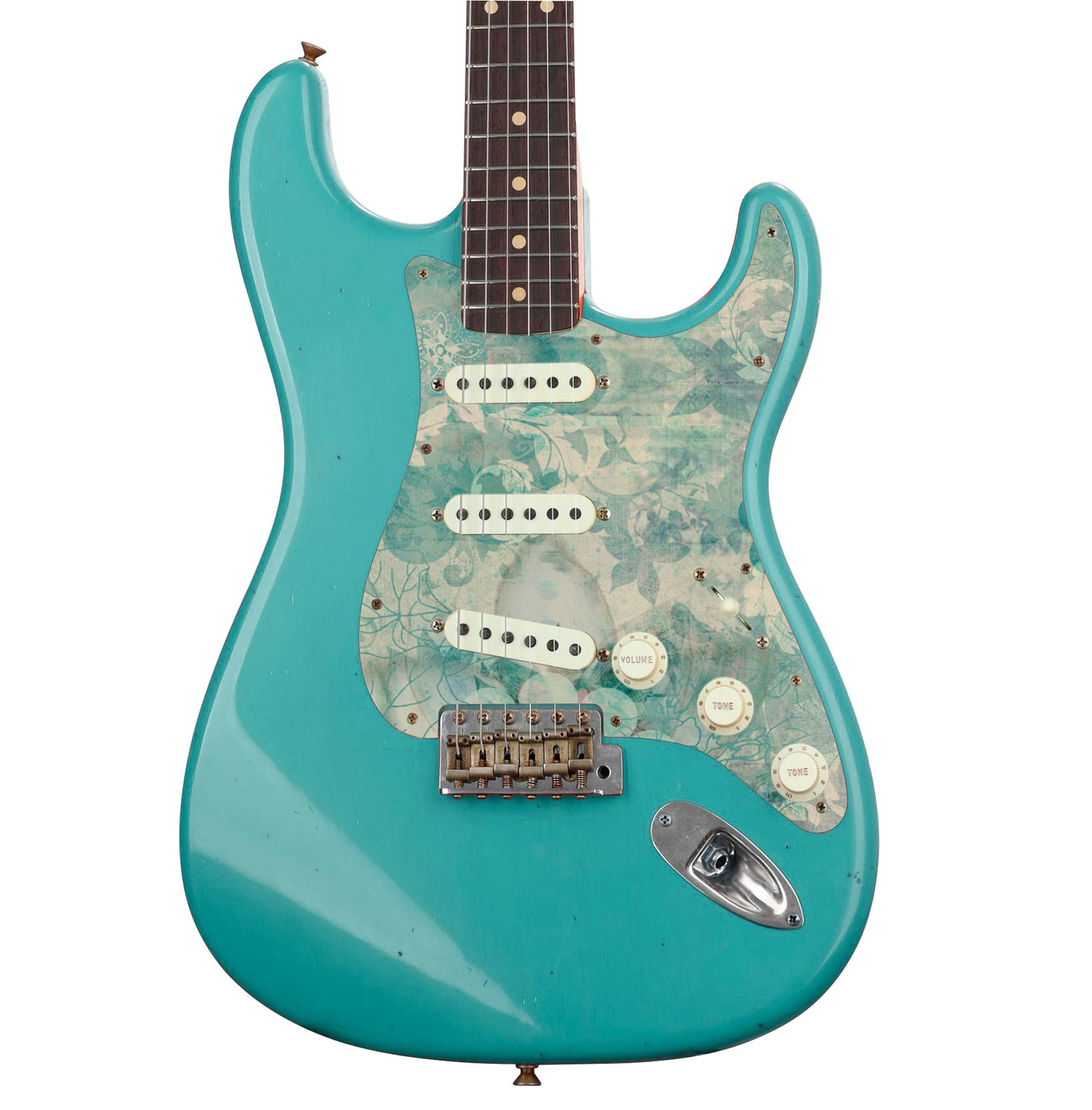Guitar Custom PickGuard Sticker Skins. Customise your own existing Pickguard, Headstock, Tremolo Cover plate. The Quilted Patches PK03.