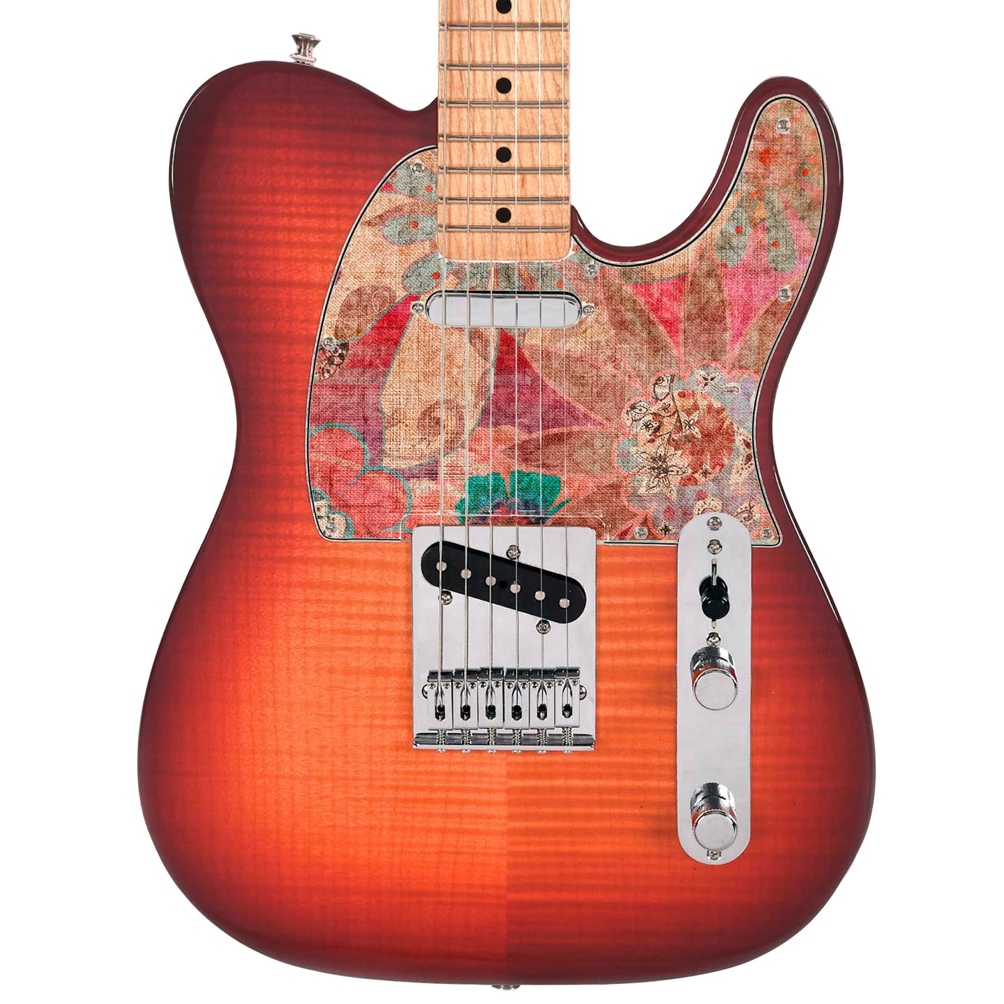 Guitar Custom PickGuard Sticker Skins. Customise your own existing Pickguard, Headstock, Tremolo Cover plate. The Quilted Patches PK04.