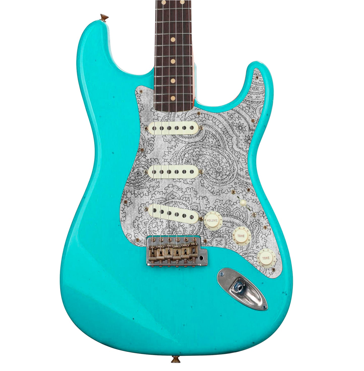 Guitar Custom PickGuard Sticker Skins. Customise your own existing Pickguard, Headstock, Tremolo Cover plate. The Paisleys PK06