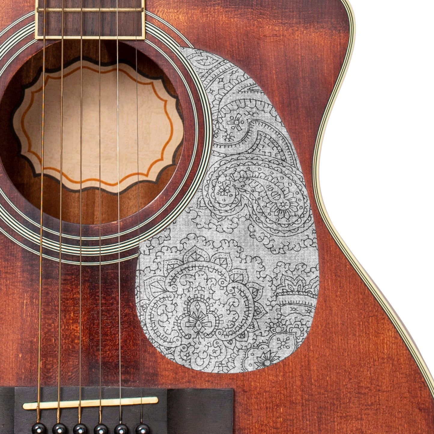 Guitar Custom PickGuard Sticker Skins. Customise your own existing Pickguard, Headstock, Tremolo Cover plate. The Paisleys PK06