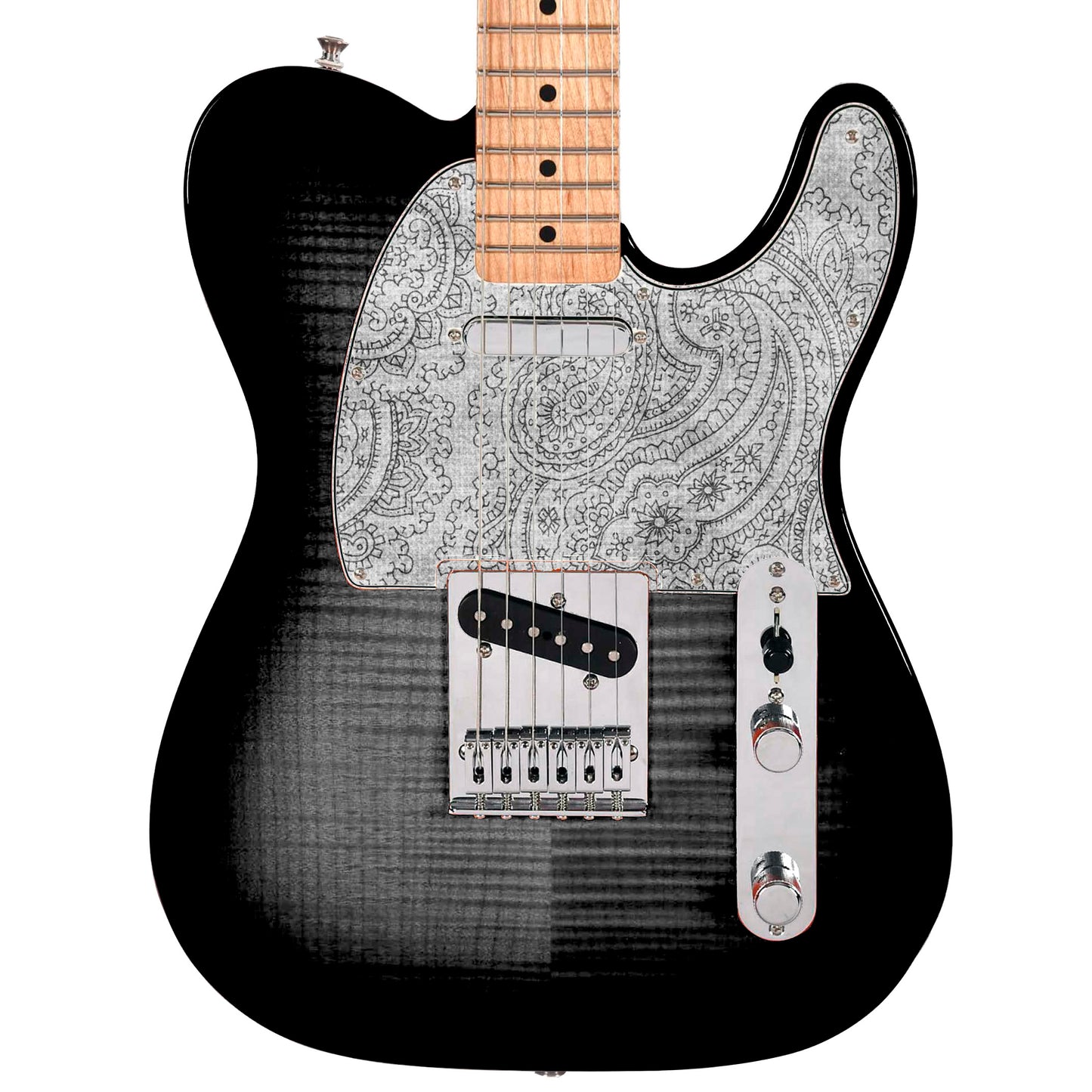 Guitar Custom PickGuard Sticker Skins. Customise your own existing Pickguard, Headstock, Tremolo Cover plate. The Paisleys PK06