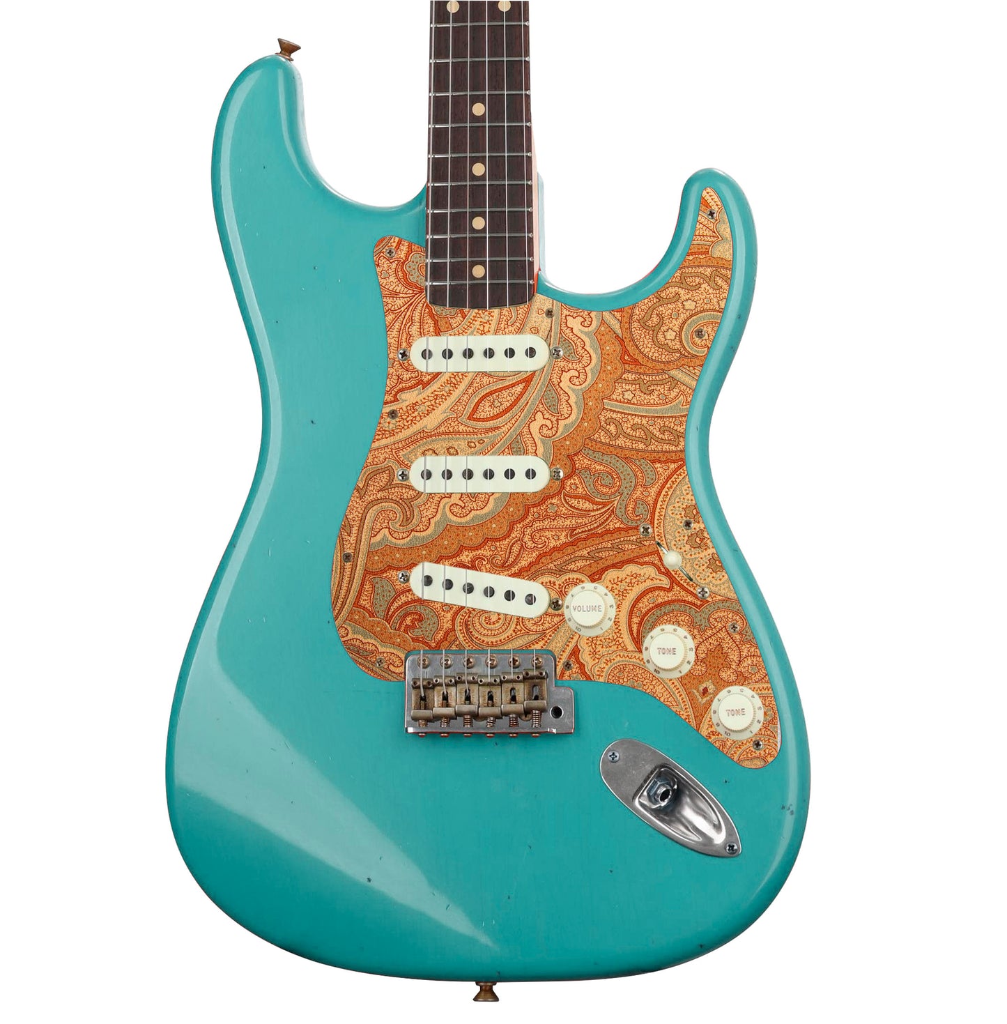Guitar Custom PickGuard Sticker Skins. Customise your own existing Pickguard, Headstock, Tremolo Cover plate. The Paisleys PK07