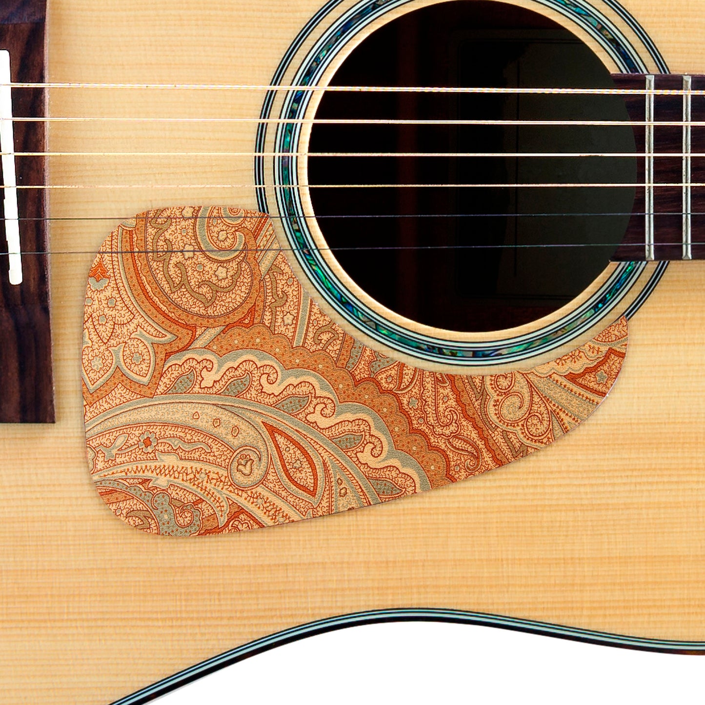 Guitar Custom PickGuard Sticker Skins. Customise your own existing Pickguard, Headstock, Tremolo Cover plate. The Paisleys PK07