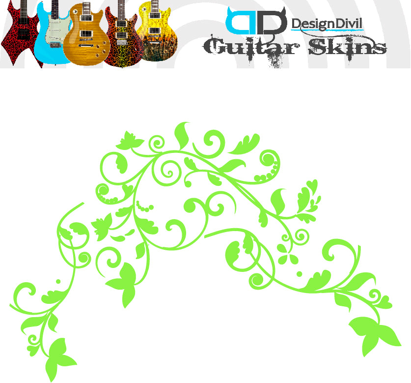 Vine of Life Decal Sticker Fits Guitars & Basses. Colour Options Available.
