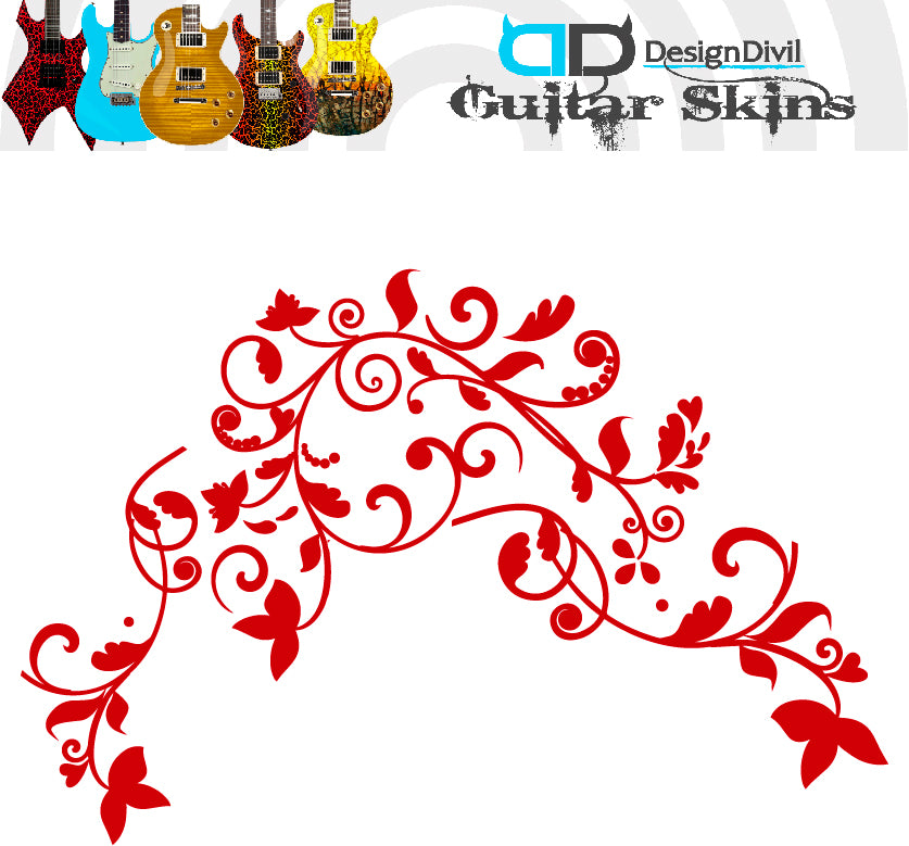 Vine of Life Decal Sticker Fits Guitars & Basses. Colour Options Available.