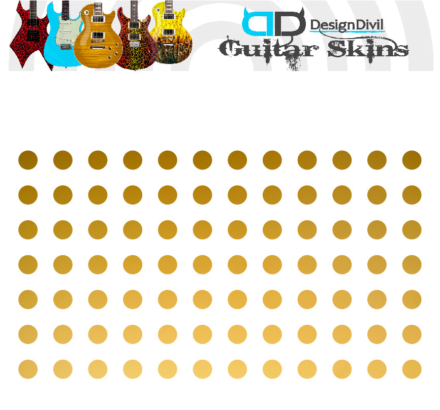 Custom Made Polka Dot Decal Sticker to fit Guitars & Basses. Colour Option Available.