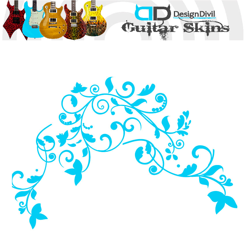 Vine of Life Decal Sticker Fits Guitars & Basses. Colour Options Available.