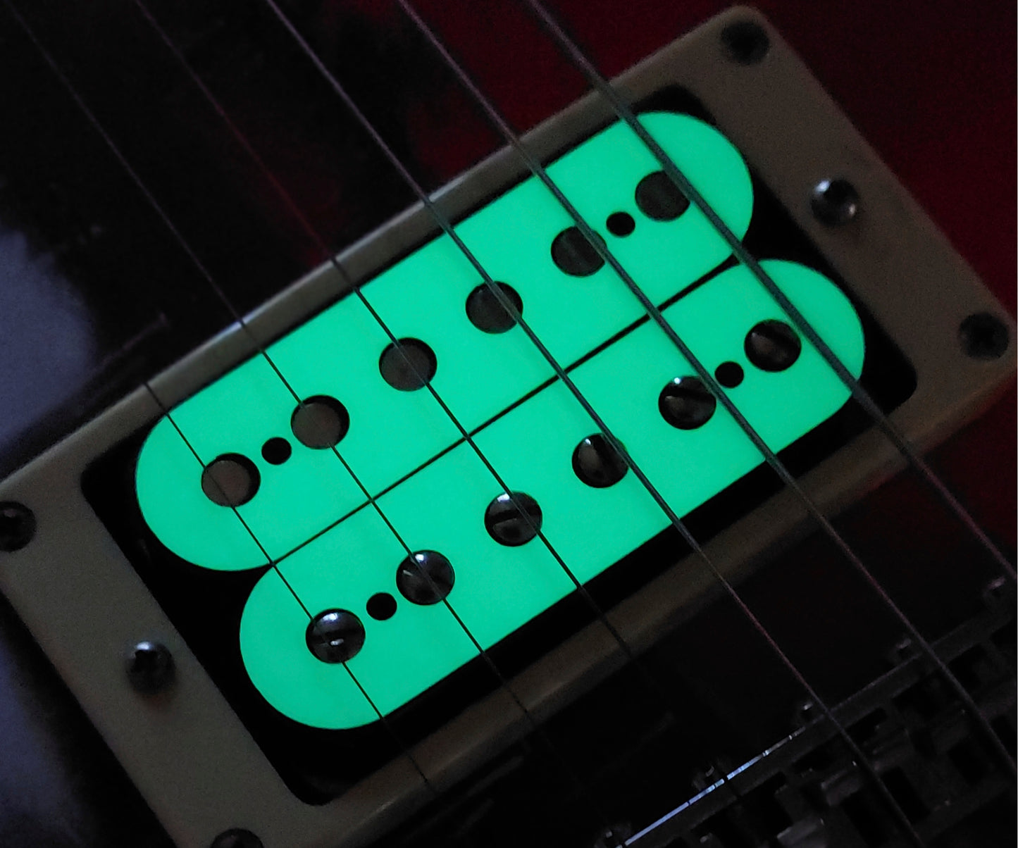 Luminous Guitar Pickup Inlay Decal Stickers. Glow in the Dark Vinyl ,7 Sets.