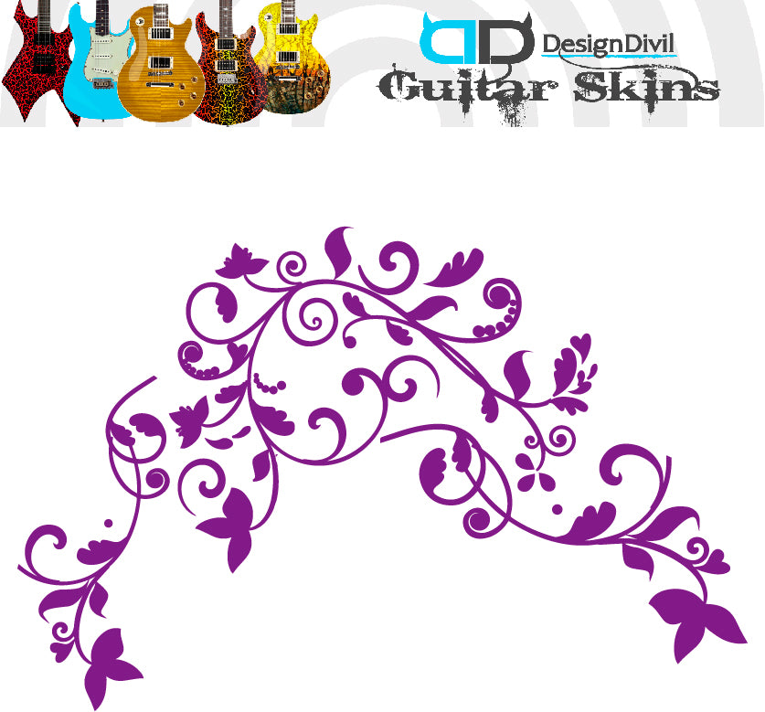 Vine of Life Decal Sticker Fits Guitars & Basses. Colour Options Available.
