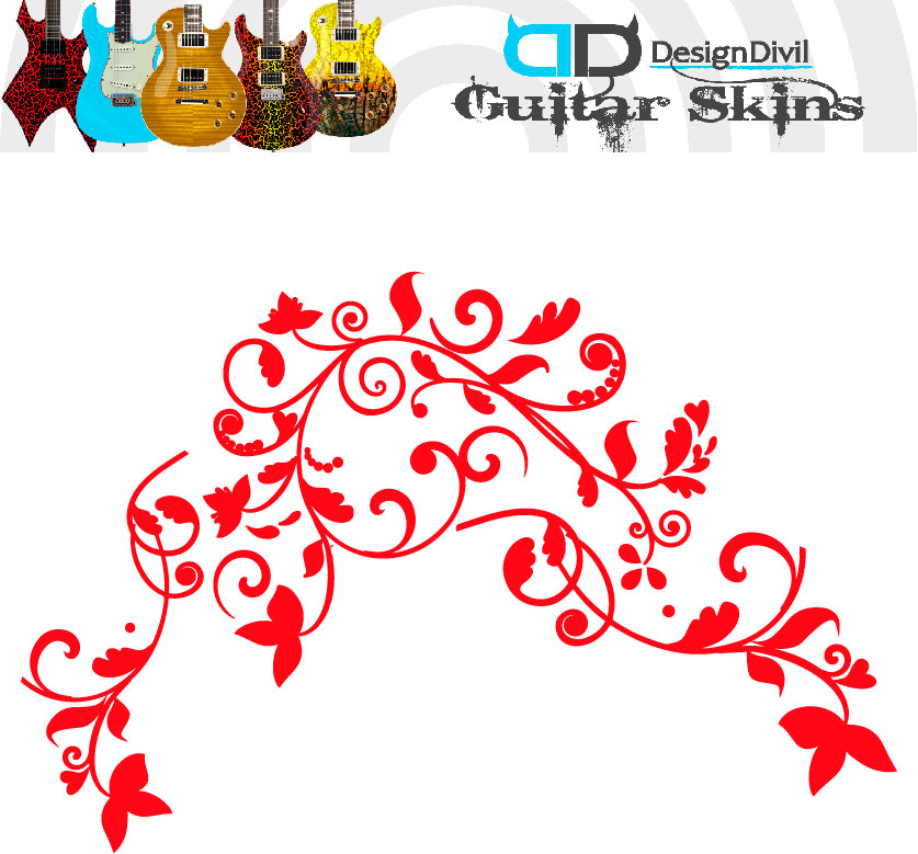 Vine of Life Decal Sticker Fits Guitars & Basses. Colour Options Available.