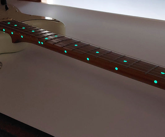 Luminous Vinyl Side Dots and Fret Markers Glow in the Dark Decal Stickers for Guitars & Basses and other Musical Instruments