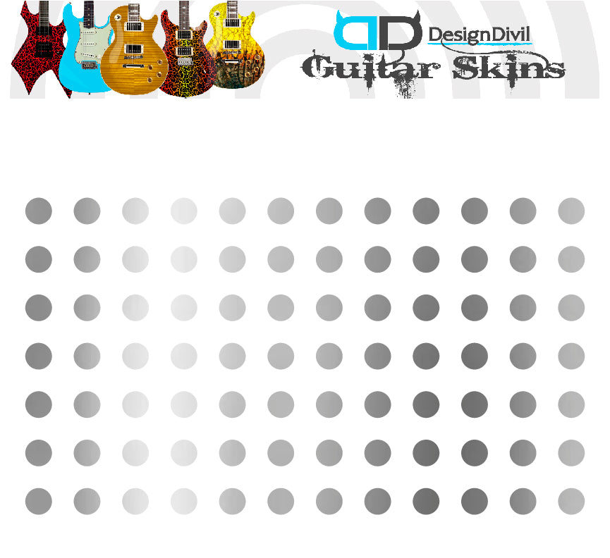 Custom Made Polka Dot Decal Sticker to fit Guitars & Basses. Colour Option Available.