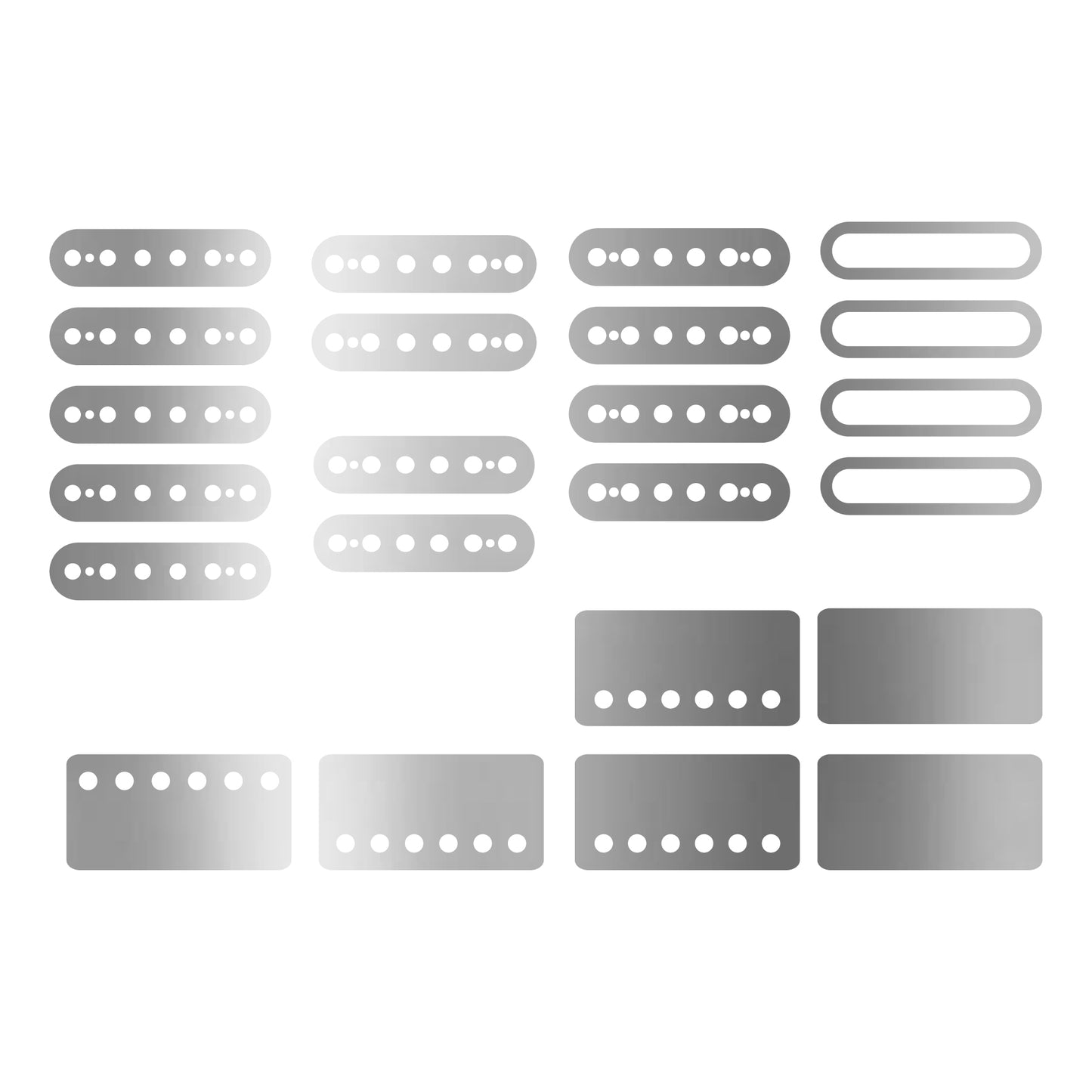 Guitar Pickup Inlay Decal Stickers. 7 different Pick up Sizes. 15 Colour Options.