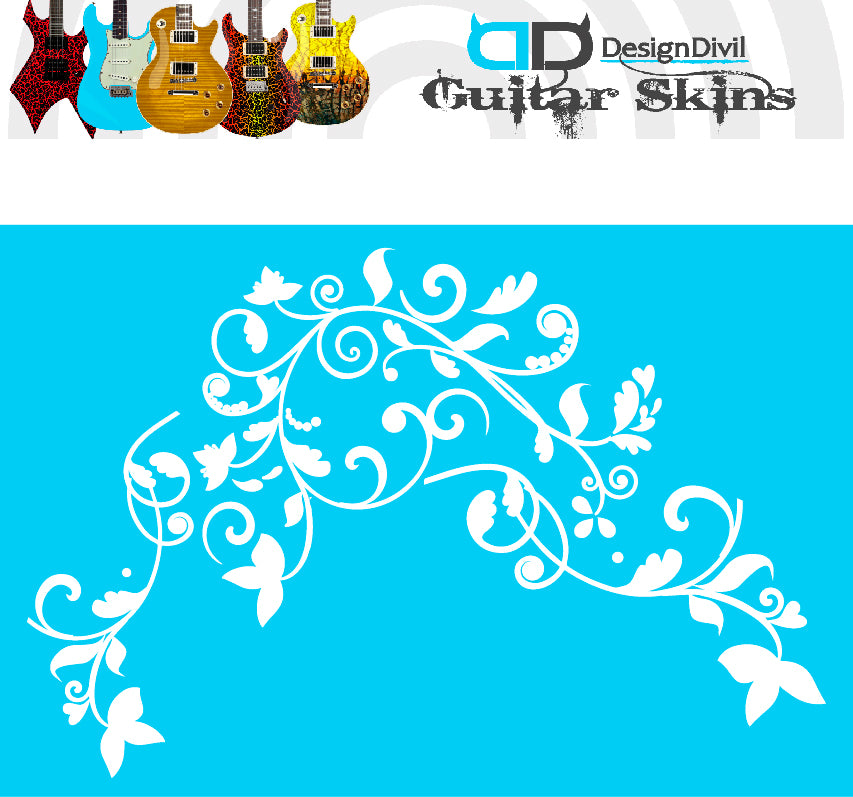 Vine of Life Decal Sticker Fits Guitars & Basses. Colour Options Available.
