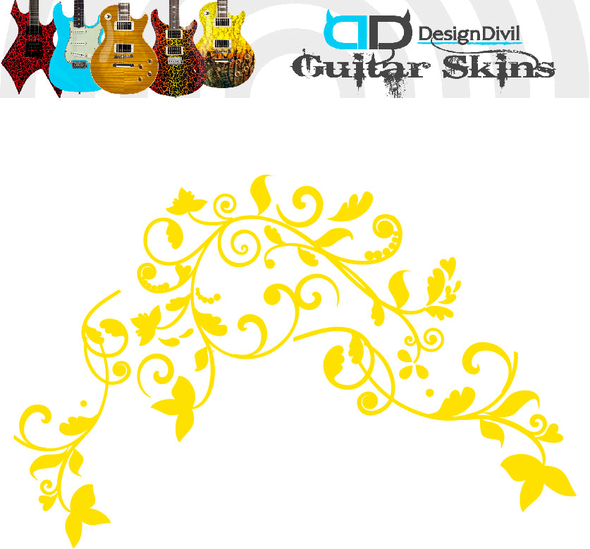 Vine of Life Decal Sticker Fits Guitars & Basses. Colour Options Available.