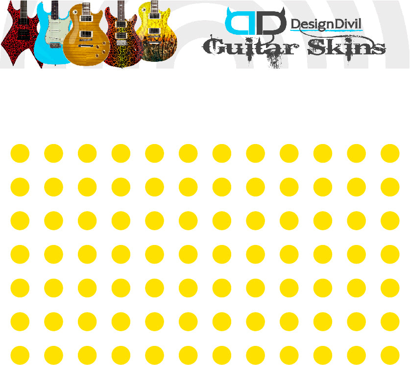 Custom Made Polka Dot Decal Sticker to fit Guitars & Basses. Colour Option Available.