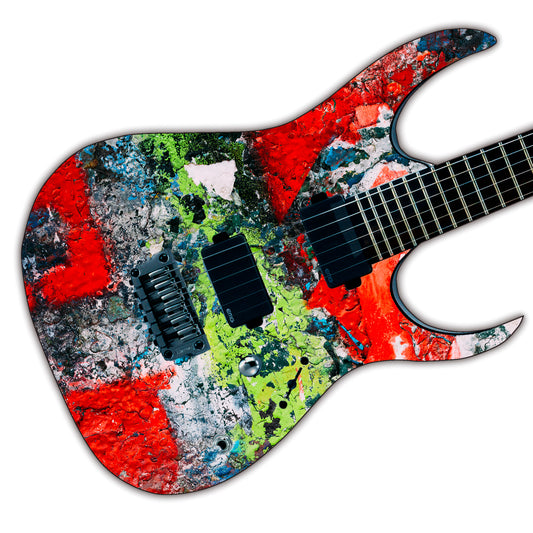 Custom Guitar Skin Wrap Laminated Air Lease Print Decal Vinyl. Graffiti Pop GS01