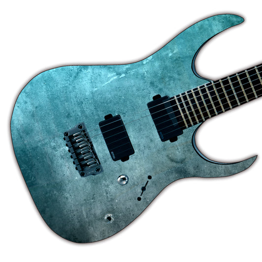 DesignDivil Custom Guitar Skin Vinyl Wrap Laminated Air Lease Print Decal. Blue Grunge GS09