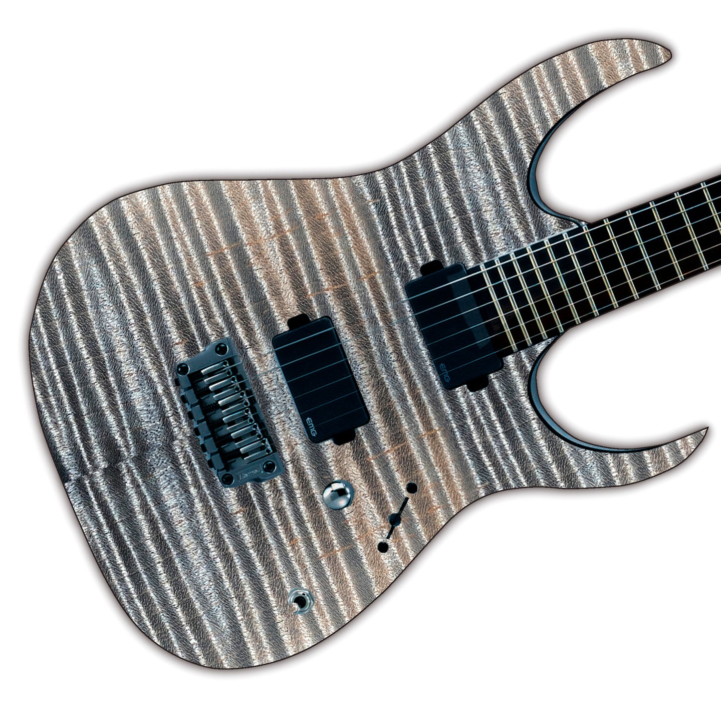 Modern Guitar Skin Vinyl Wrap Decal Sticker Flamed Maple Natural Fade GS106