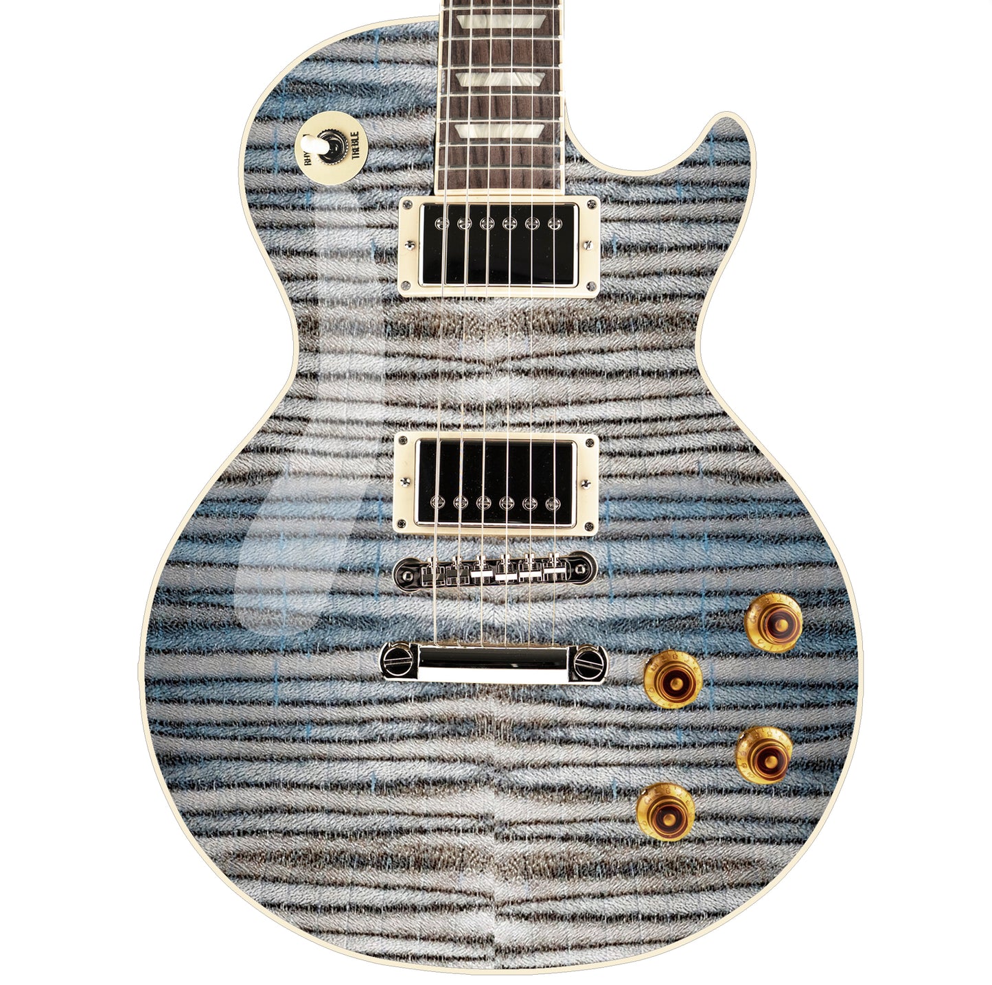 Modern Guitar Skin Vinyl Wrap Decal Sticker Flamed Zebra Maple Natural GS107