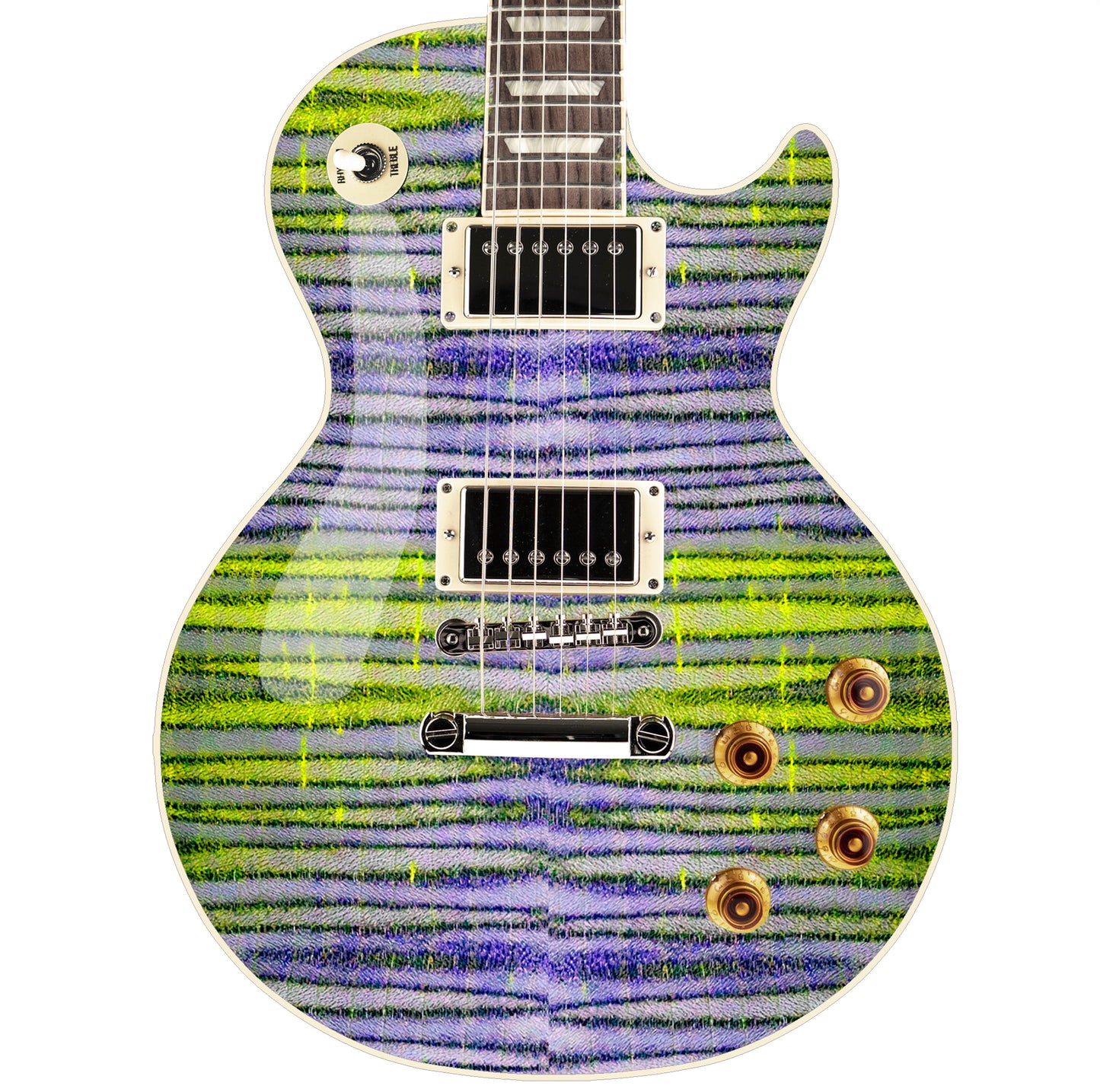 Modern Guitar Skin Vinyl Wrap Decal Sticker Flamed Maple The Slime Zebra GS109