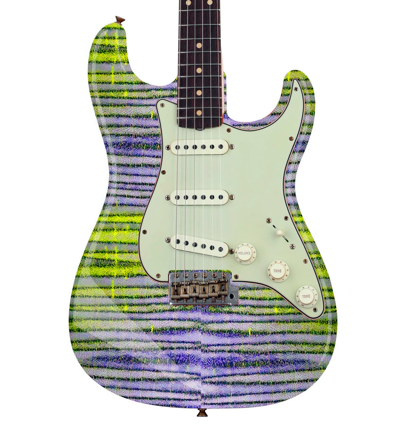 Modern Guitar Skin Vinyl Wrap Decal Sticker Flamed Maple The Slime Zebra GS109
