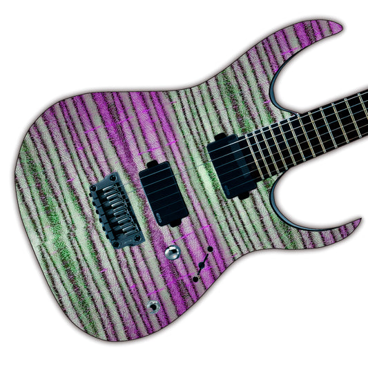 Modern Guitar Skin Vinyl Wrap Decal Sticker Flamed Maple Shredders Zebra GS110