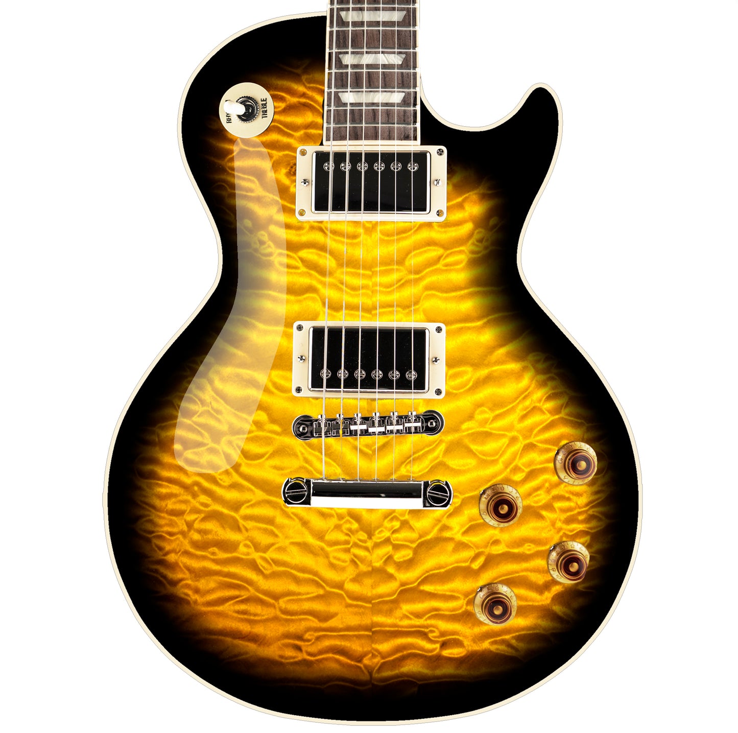 LP Type Guitar Skin Vinyl Wrap Decal Sticker Quilted Maple Yellow Burst GS114