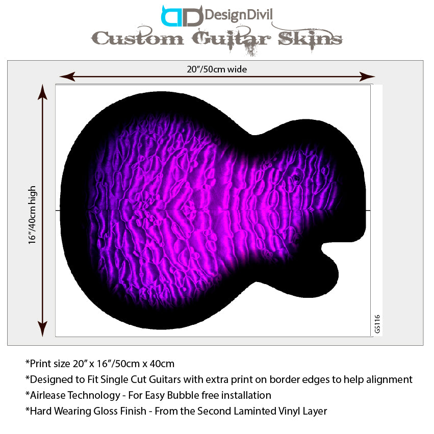 LP Type Guitar Skin Vinyl Wrap Decal Sticker Quilted Maple Purple Burst GS116
