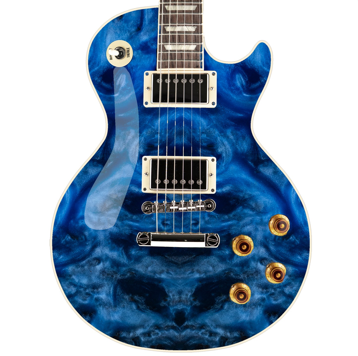 Guitar/Bass Skin Axe Wrap Re Skin Vinyl Wrap Decal Sticker Blue Galaxy GS117