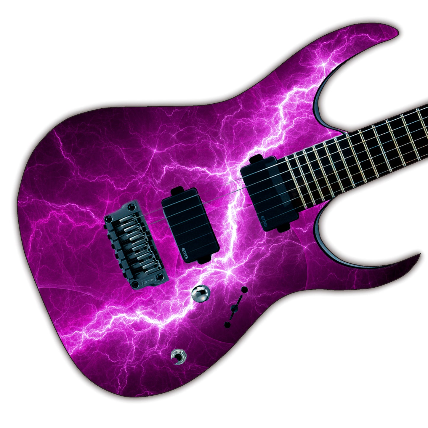 Guitar/Bass Skin Axe Wrap Re Skin Vinyl Decal Sticker Pink Lightning Bolt GS125