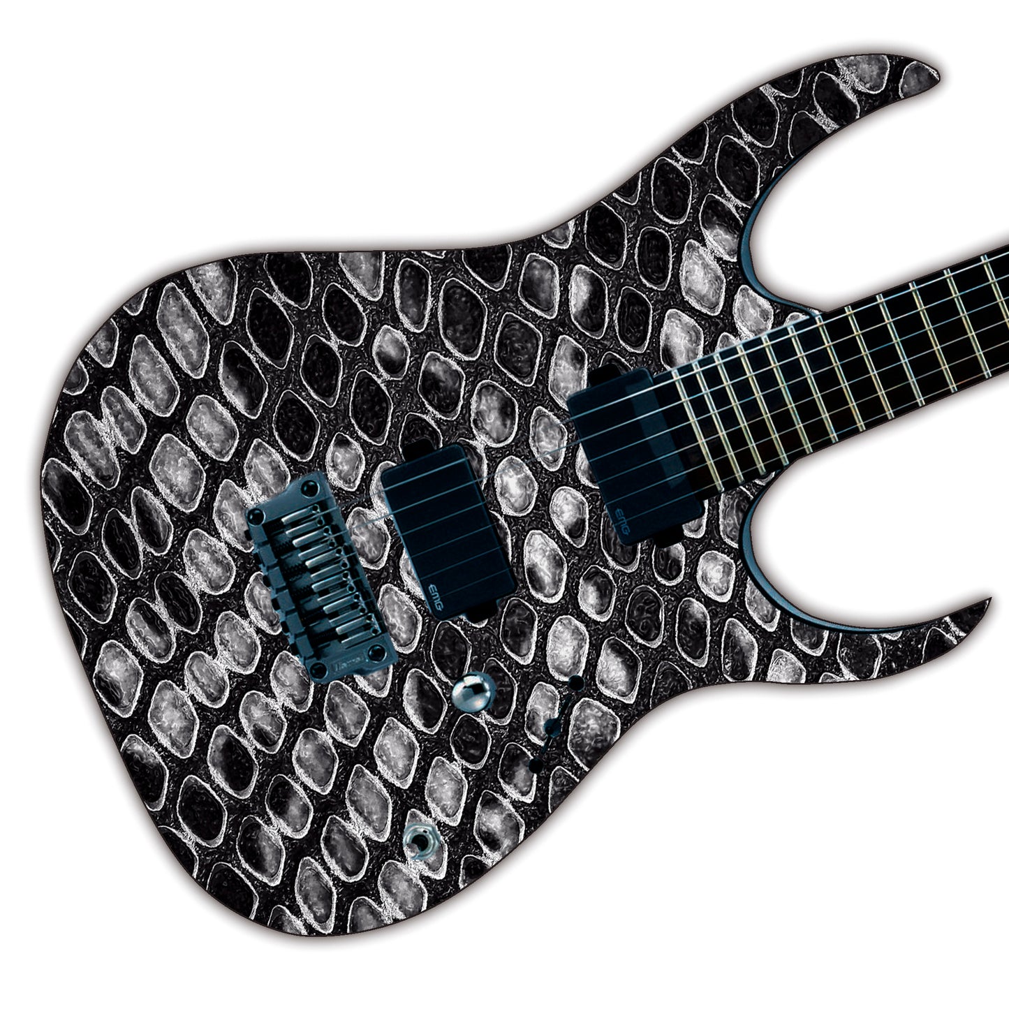 Guitar/Bass Vinyl Skin Wrap Decal Sticker The Black Dragon Scale GS130