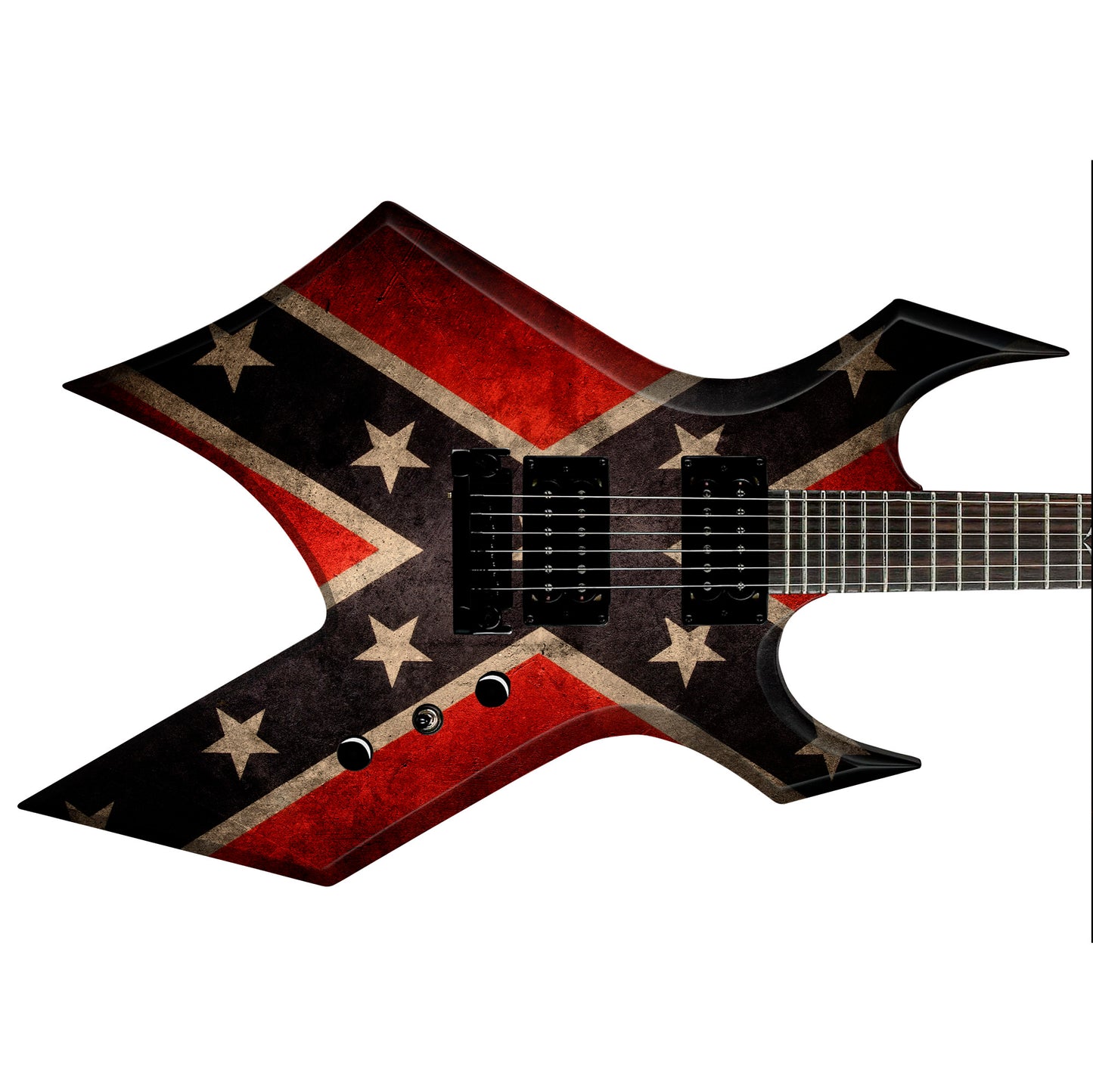 Copy of Guitar/Bass Confederate Flag Laminated Skin Wrap Vinyl Decal Sticker. GS138