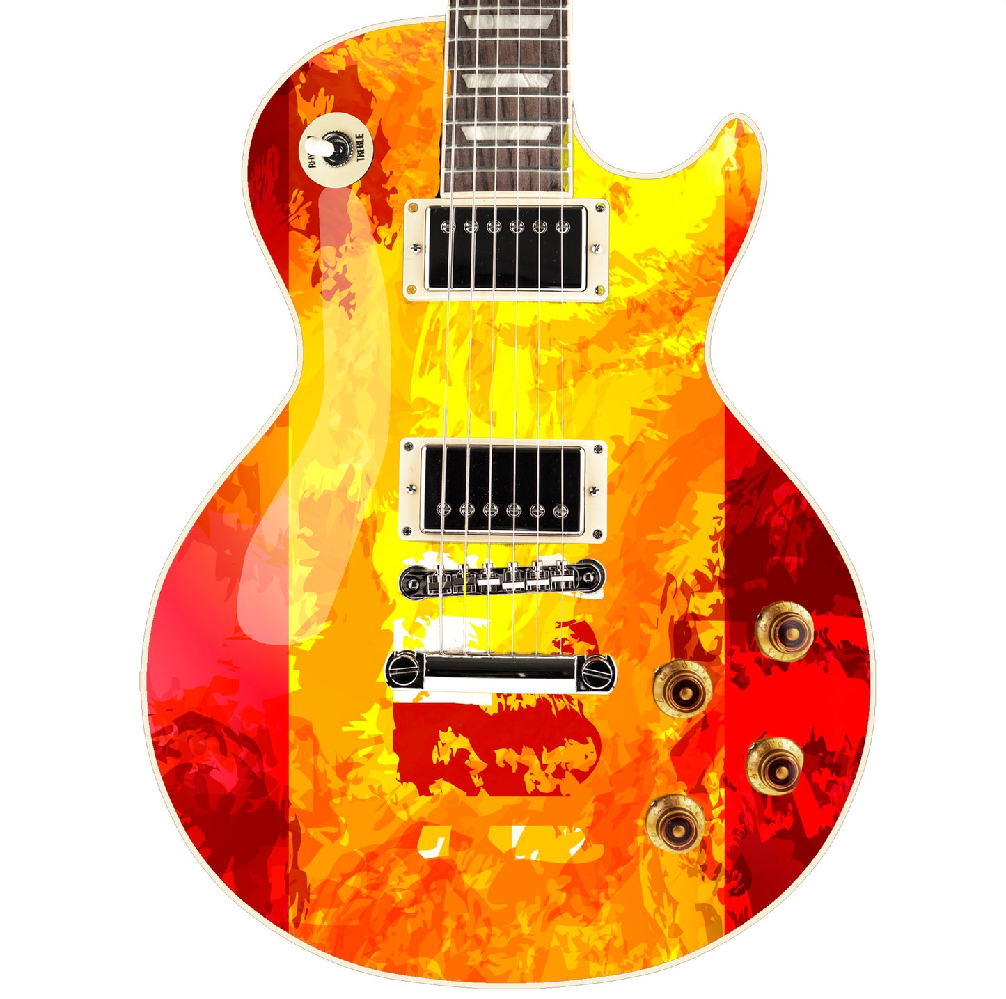 Guitar/Bass Spain Flag Laminated Skin Wrap Vinyl Decal Sticker. GS142