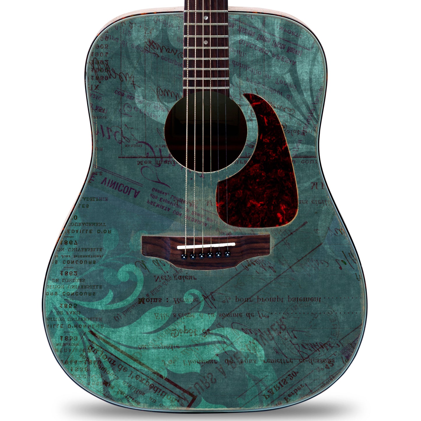 Acoustic/Electric Guitar Skin Wrap Vinyl Decal Sticker 'Vintage Pattern' GS148
