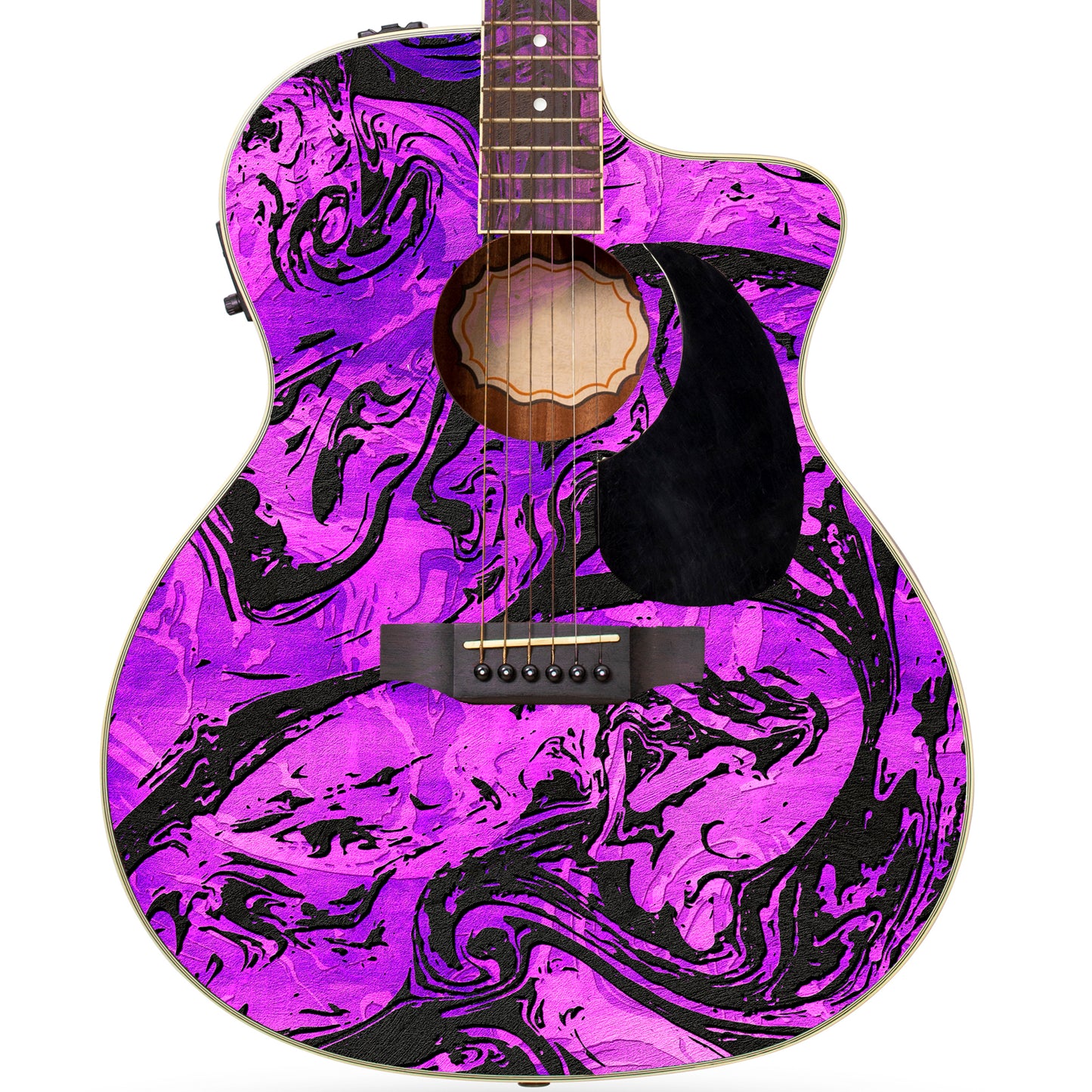 Acoustic/Electric Guitar Skin Wrap Vinyl Decal Sticker Abstract Floral GS159