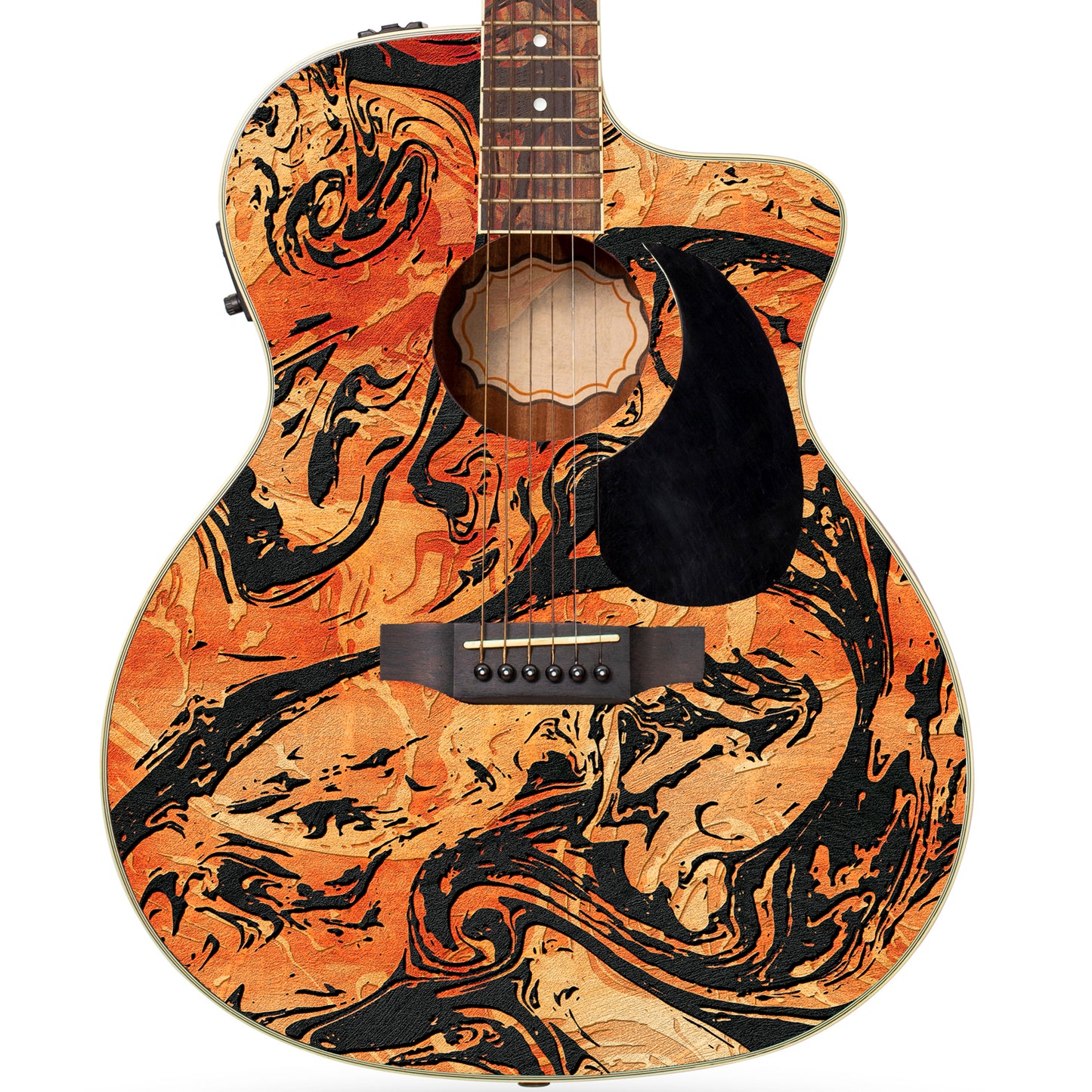 Acoustic/Electric Guitar Skin Wrap Vinyl Decal Sticker Abstract Floral GS162