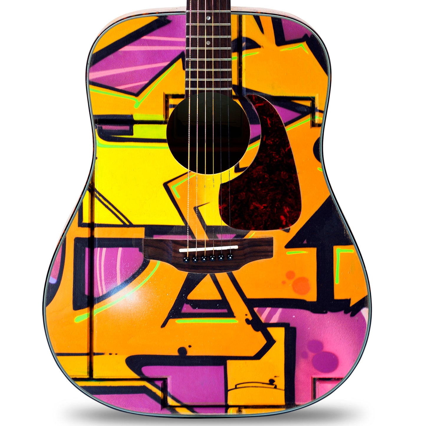 Acoustic/Electric Guitar Skin Wrap Vinyl Decal Sticker Street Graffiti GS168