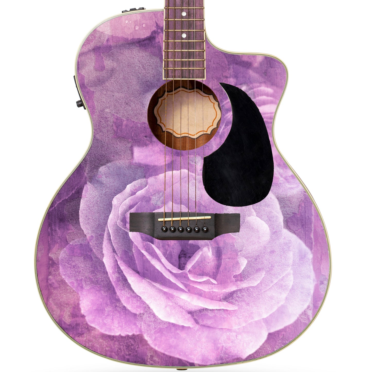 Acoustic/Electric Guitar Skin Wrap Vinyl Decal Sticker Vintage Rose GS175