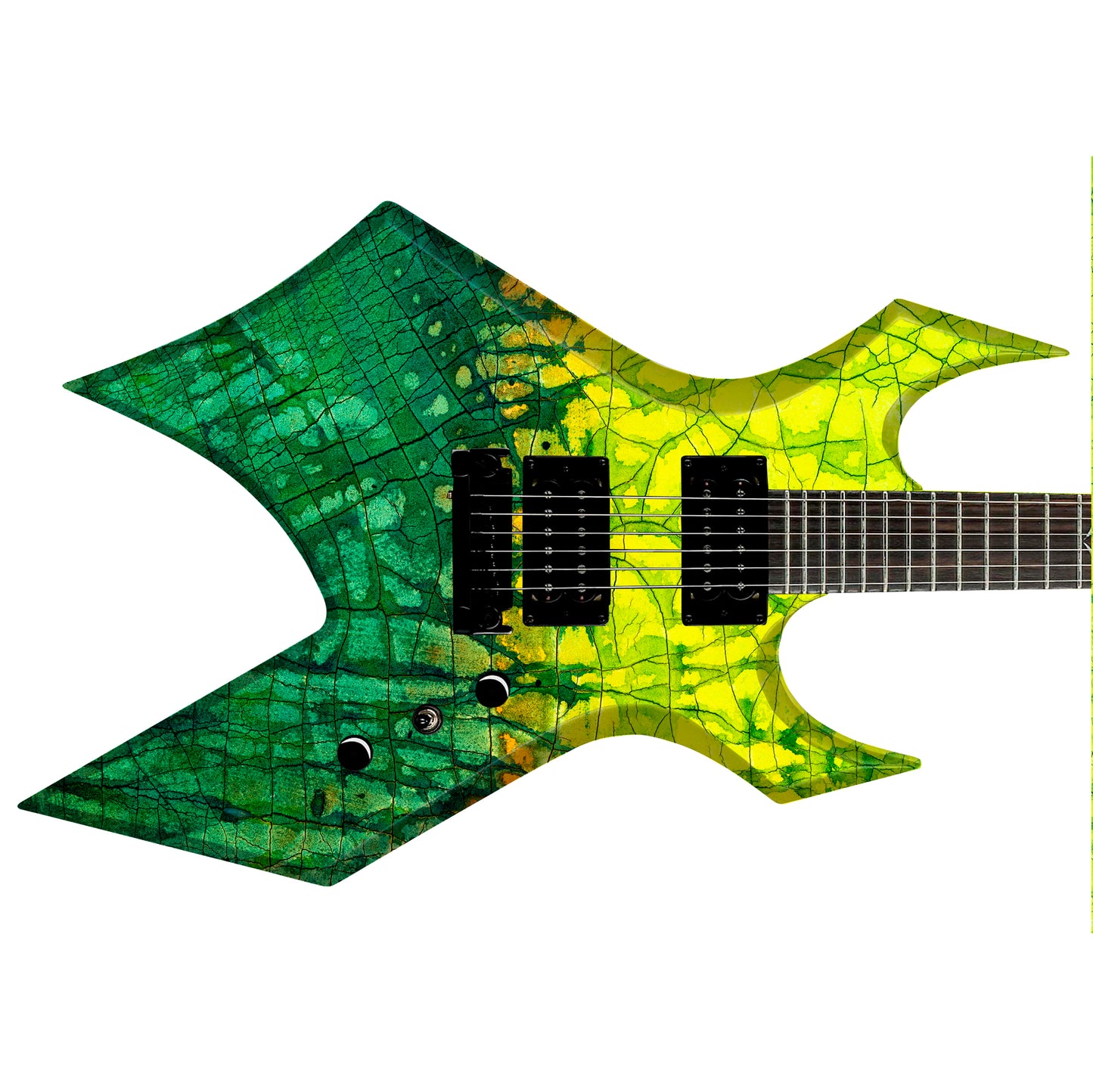 The Cracked Fade Skin Wrap Vinyl Decal Stickers for Guitars & Bass. Toxicity GS177