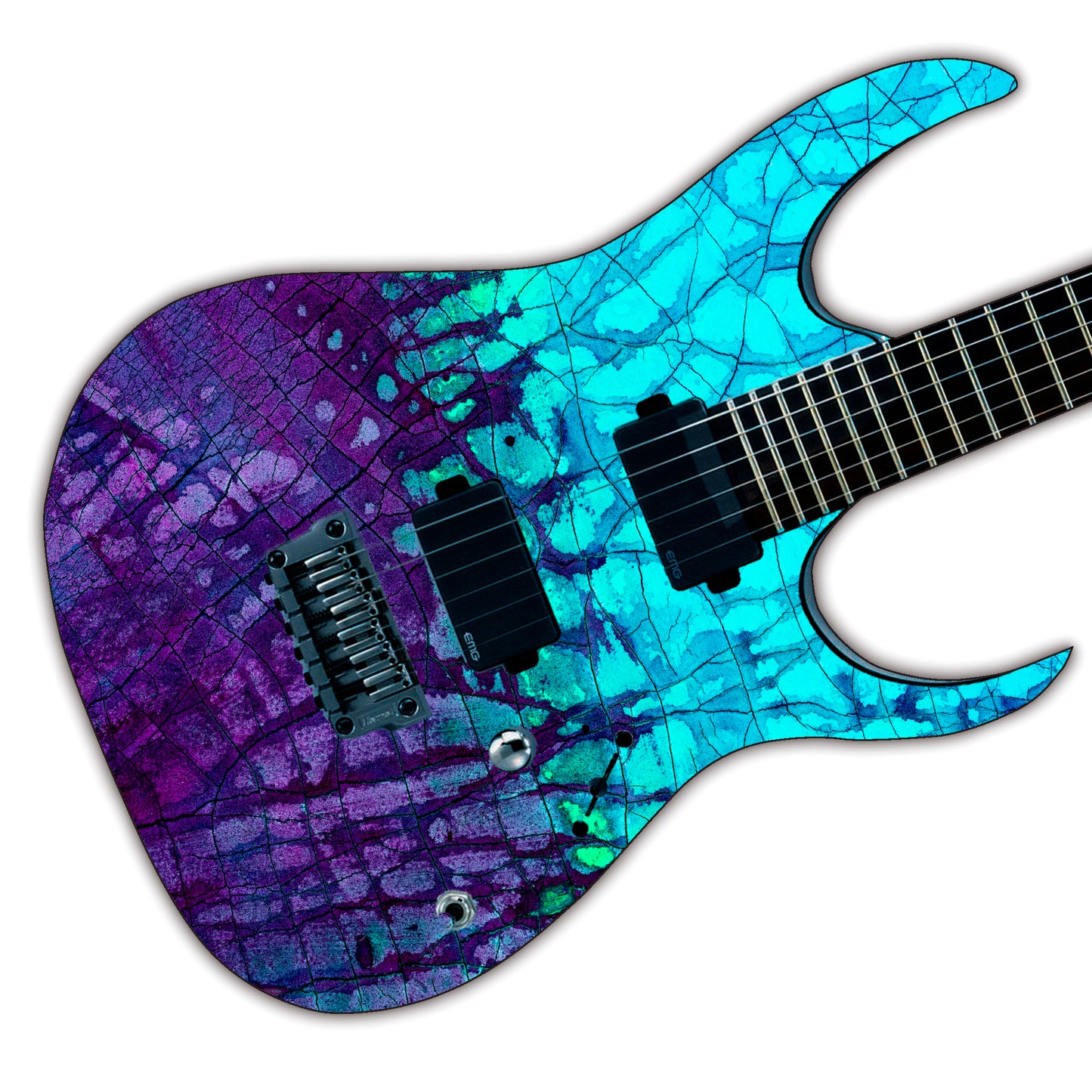 The Cracked Fade Skin Wrap Vinyl Decal Stickers for Guitars & Bass. Tsunami GS178
